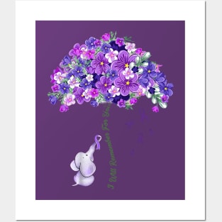 Alzheimers Flower, Alzheimers Awareness Month, I Will Remember For You, Family Support Posters and Art